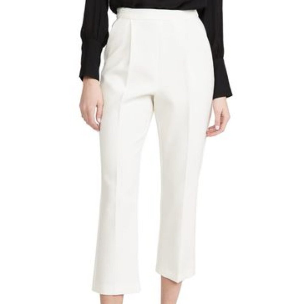Black Halo Juma Cropped Pant Ivory Size 2